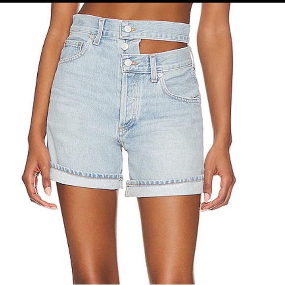 *SOLD* AGOLDE Broken Waistband Shorts - Picture 2 of 4